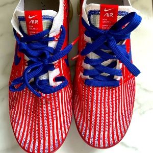 Nike air vapormax red white and blue